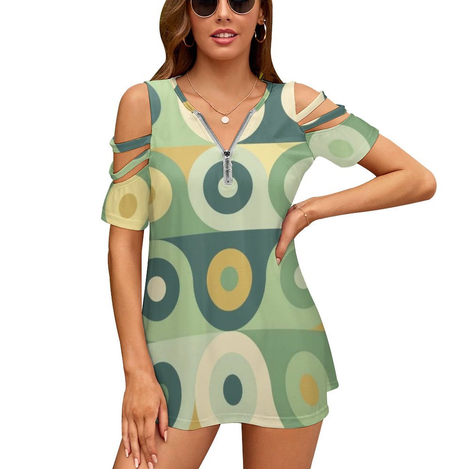 Women'S Fashion Of The 70S - Groovy kaus wanita motif 70, atasan