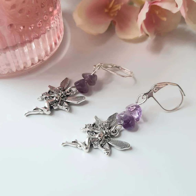 Women'S Fashion Renaissance Period - Anting-anting gantung peri peri amethyst tidak