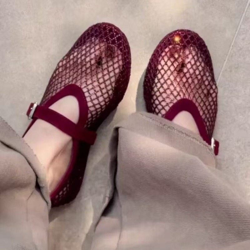 Women'S Fashion Sandals - Sandal Baotou Berhias Rhinestone Wanita 2026