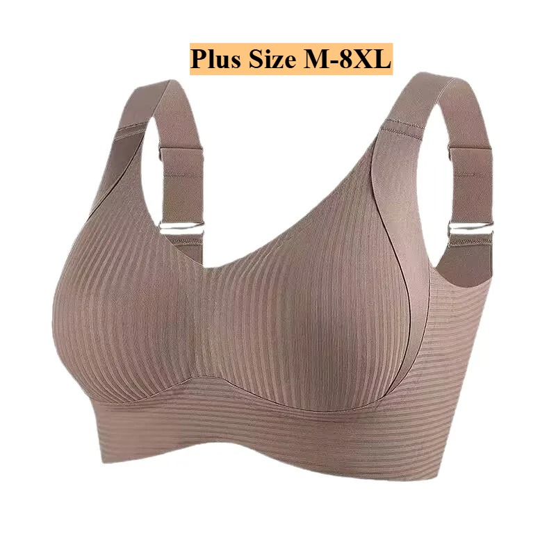 Bra Top Seamless - M-8XL PlusSize Wanita Full Coverage Minimizer