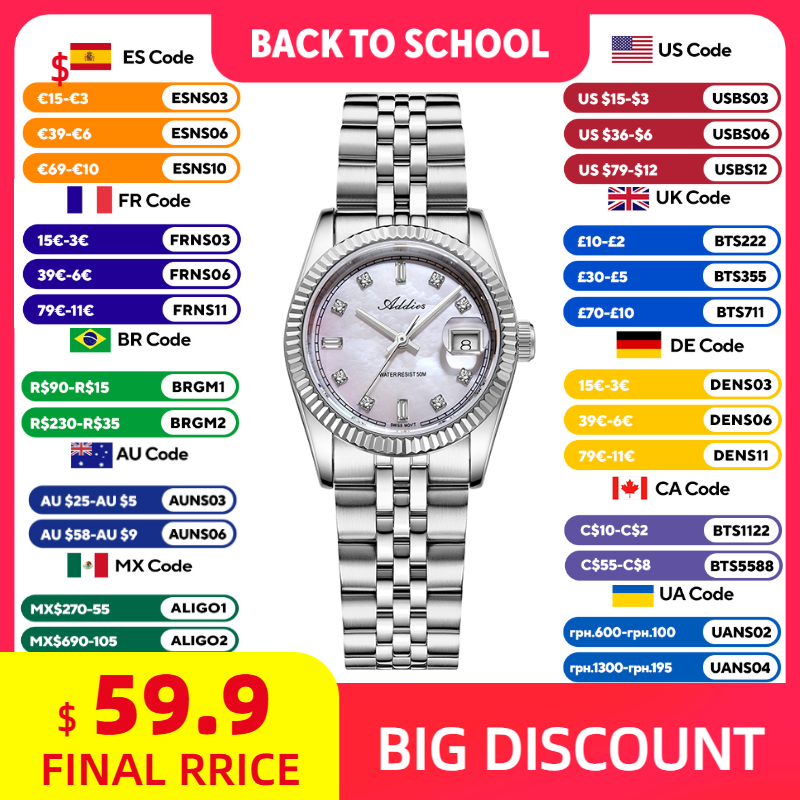 Fashion Women Watch - ADDIES 585 Jam Tangan Kuarsa Wanita