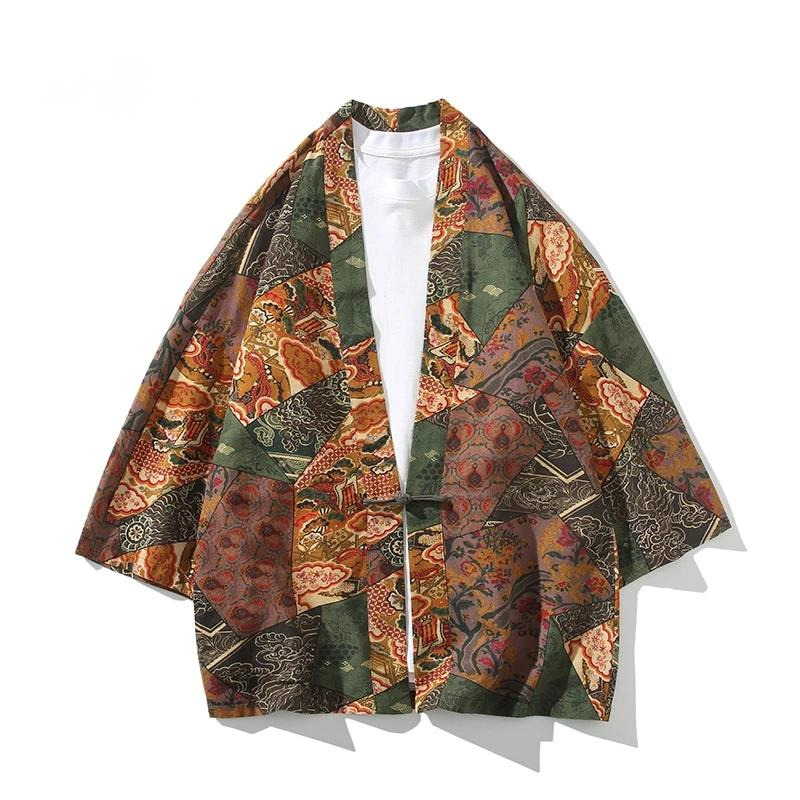 Kimono Cardigan Women - Blus Kardigan Linen Katun Fashion Pria