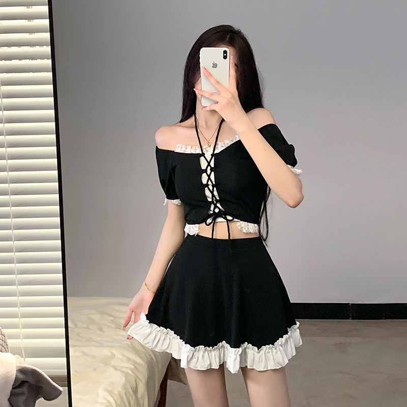 Baju Renang Wanita Dua Potong  - Women Fashion Korean ulasan dan harga