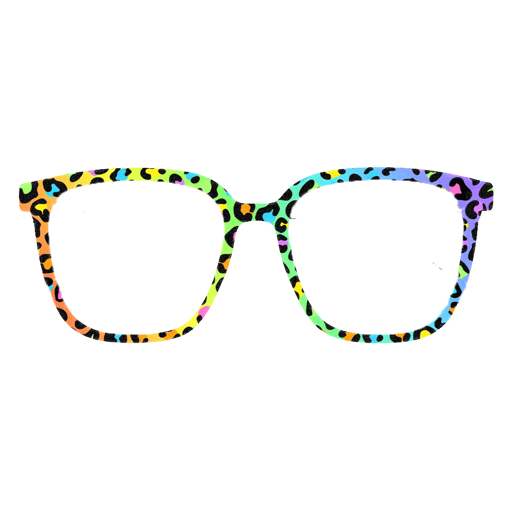 Bingkai Kacamata Persegi Motif - Women'S Fashion Eyeglass Frames ulasan dan harga
