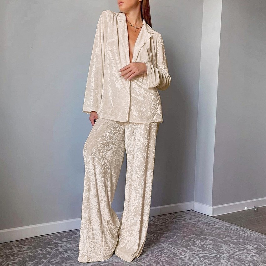 Setelan 2 potong Wanita Piyama - Velvet Blazer Women ulasan dan harga