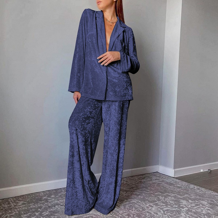 Setelan 2 potong Wanita Piyama - Velvet Blazer Women ulasan dan harga