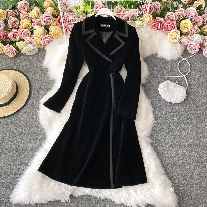 Gaun Blazer beludru hitam wani - Velvet Blazer Women ulasan dan harga