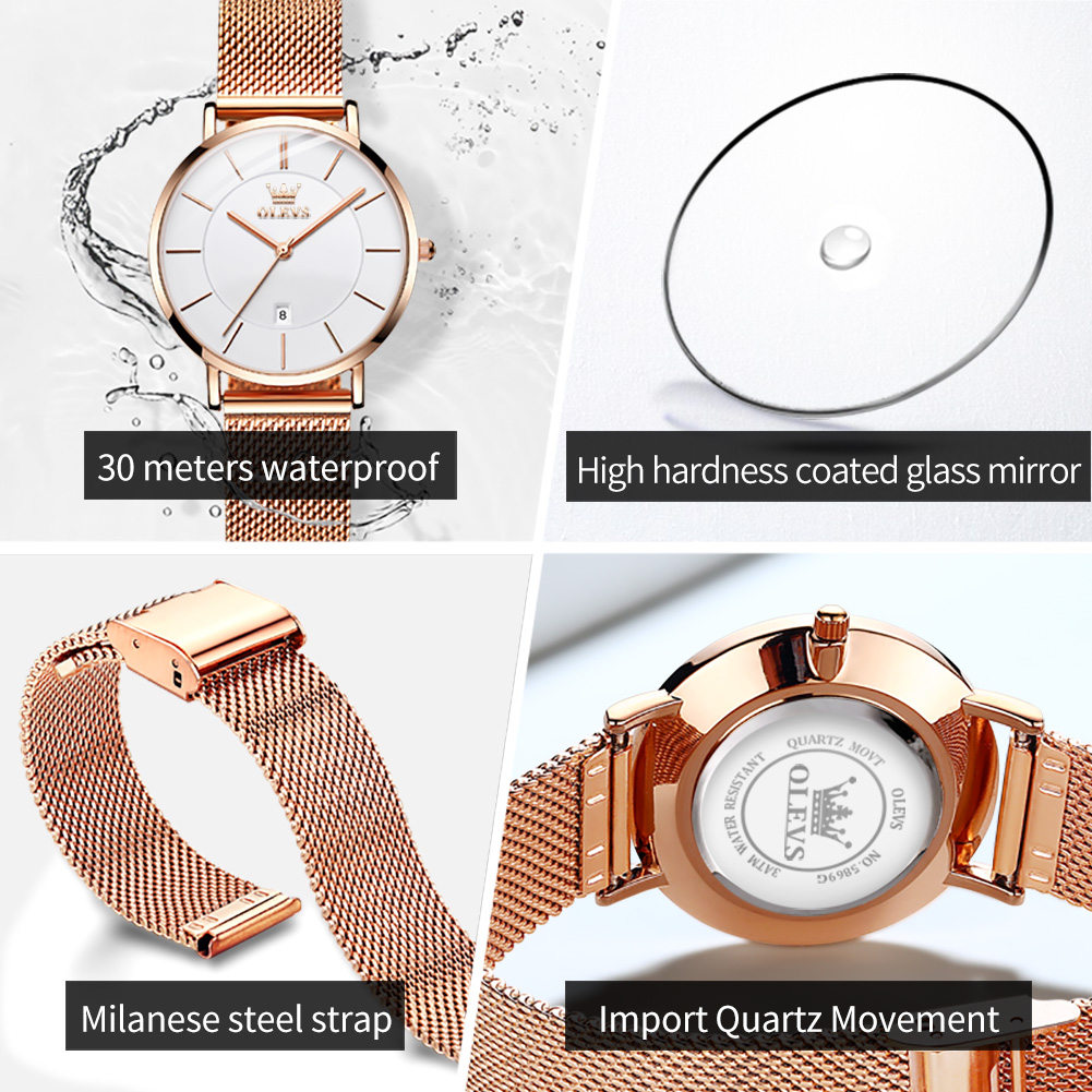 OLEVS Jam Tangan Wanita 5869 J - Fashion Women Watch ulasan dan harga