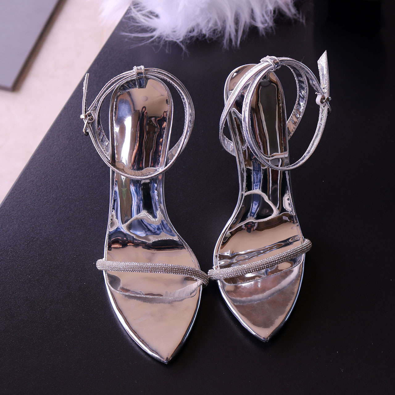 Sandal Hak Tinggi Kulit Berlap - Women Queen Fashion ulasan dan harga