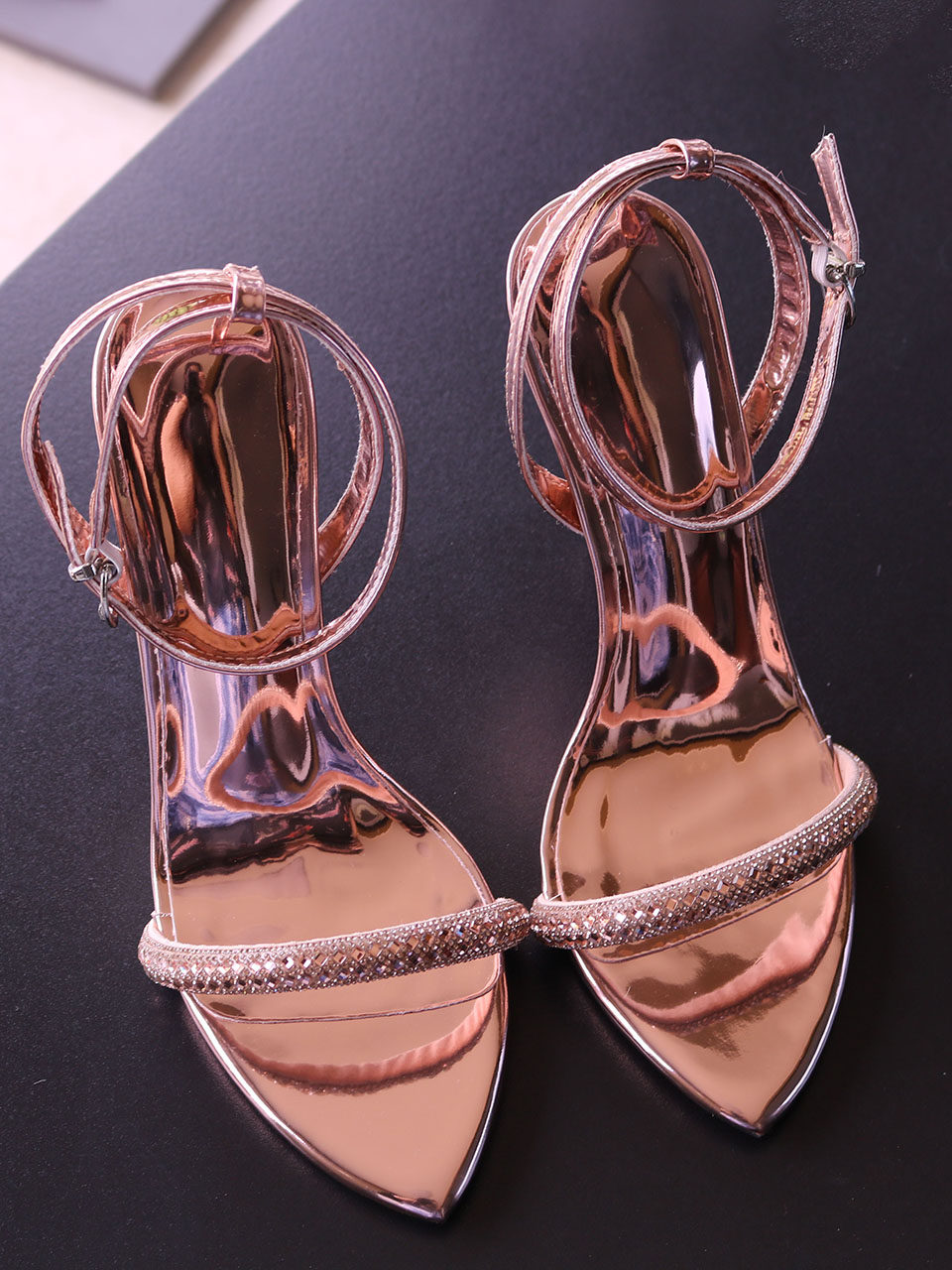 Sandal Hak Tinggi Kulit Berlap - Women Queen Fashion ulasan dan harga