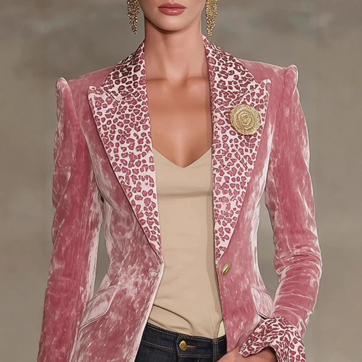 Blazer Beludru Wanita Motif Le - Velvet Blazer Women ulasan dan harga