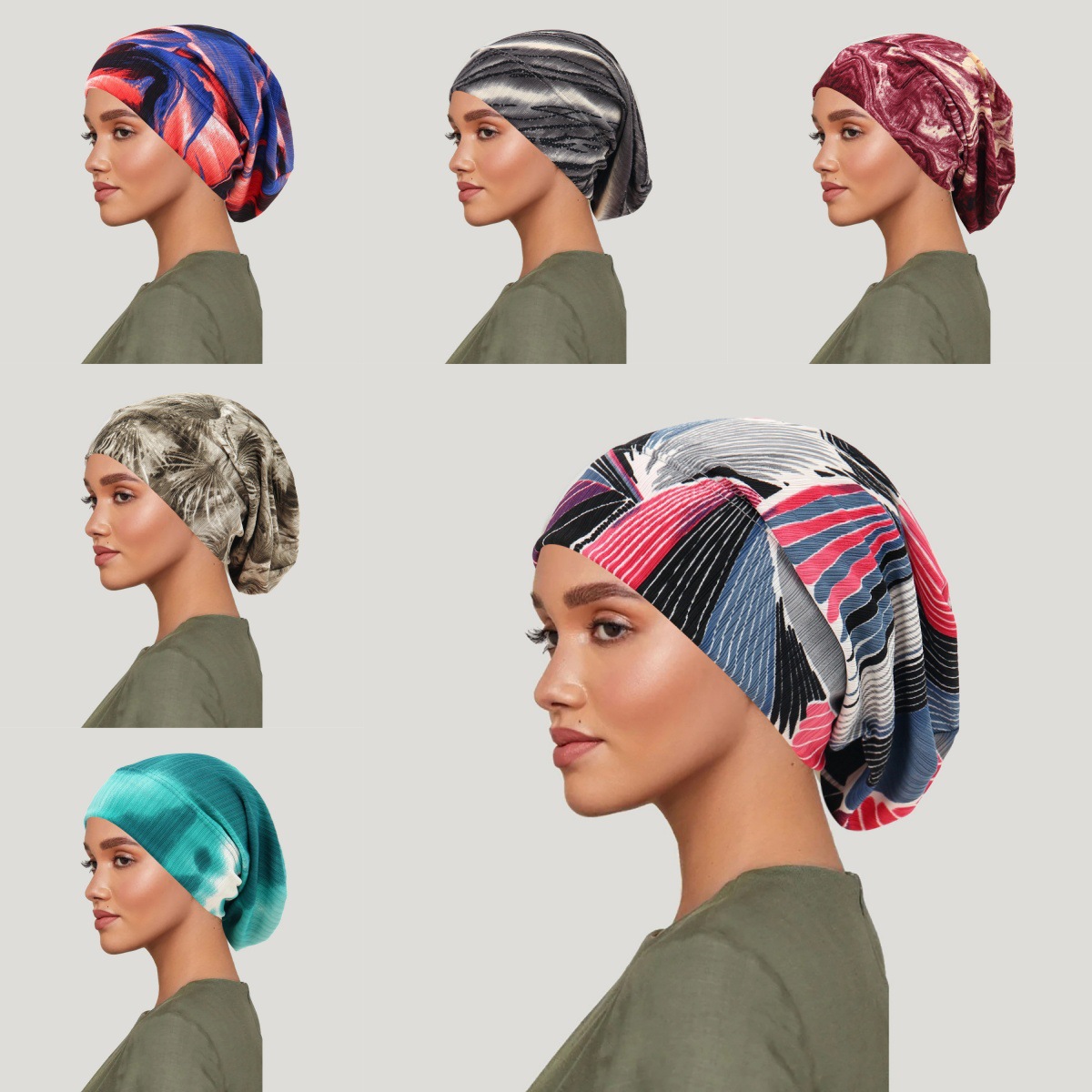 Topi Penutup Rambut Tie-dye Ba - Women Fashion Hats ulasan dan harga