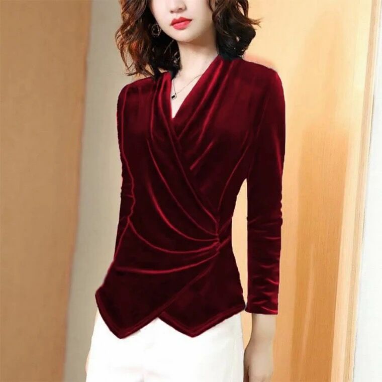 Blus Wanita 2025 Kemeja Beludr - Velvet Blazer Women ulasan dan harga
