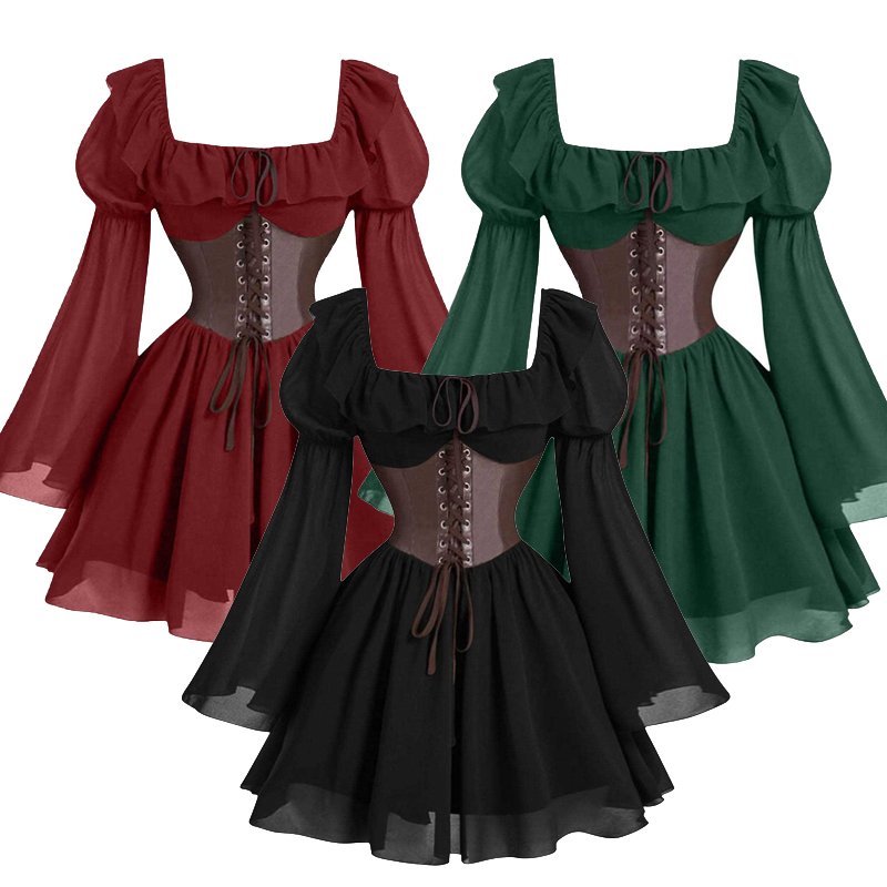 Gaun Wanita Lengan Panjang Ber - Women'S Fashion Renaissance Period ulasan dan harga