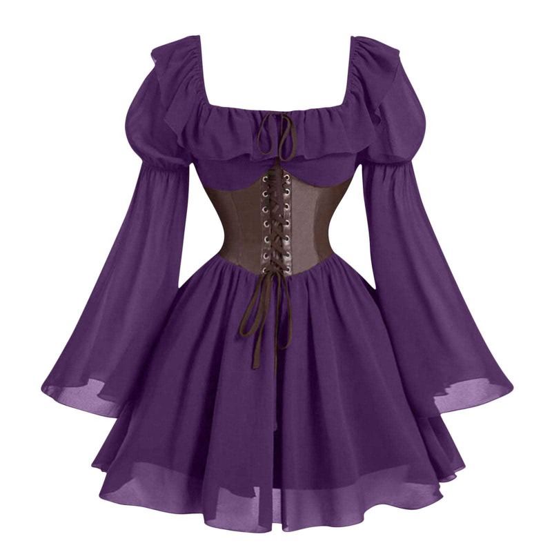 Gaun Wanita Lengan Panjang Mod - Women'S Fashion Renaissance Period ulasan dan harga