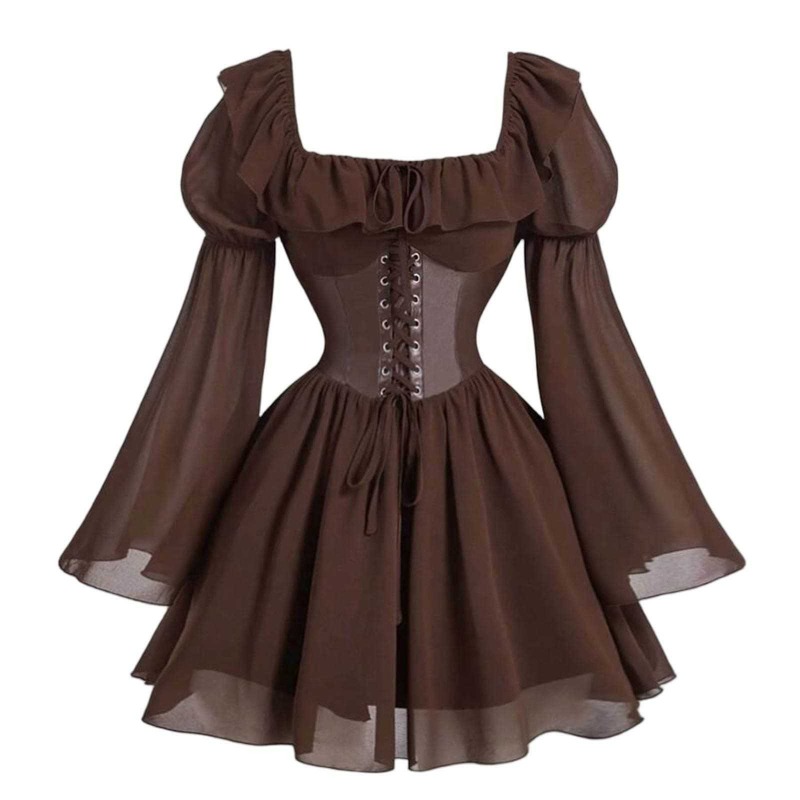 Gaun Wanita Lengan Panjang Mod - Women'S Fashion Renaissance Period ulasan dan harga