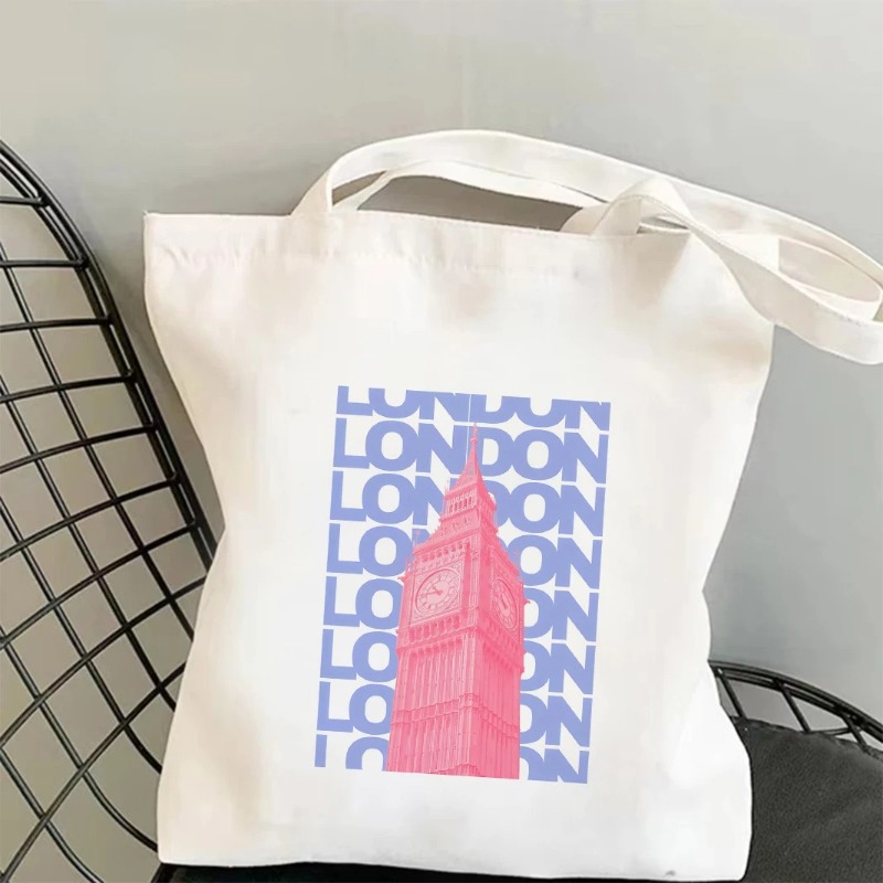 Tas Tote Grafis Menara Eiffel  - Women'S Fashion London ulasan dan harga