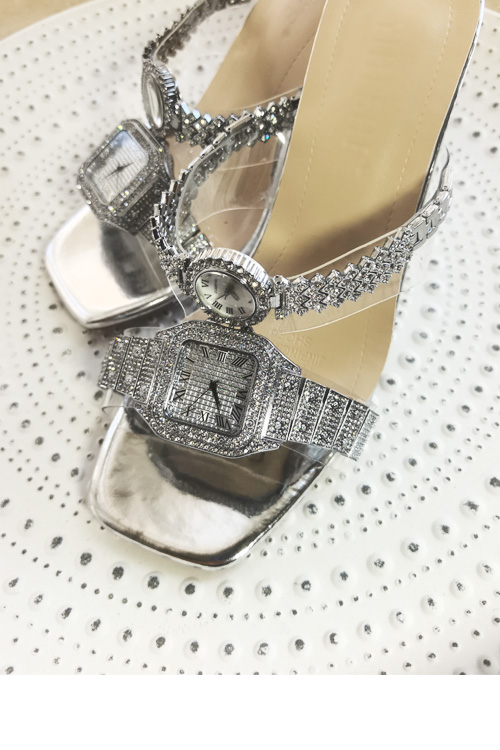 Sepatu hak tinggi kristal desa - Fashion Women Watch ulasan dan harga