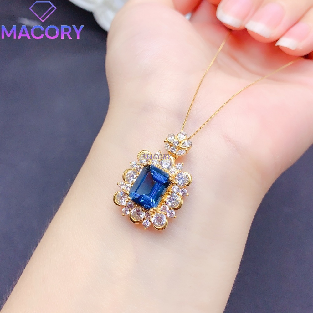 Kalung Liontin Topaz Biru Lond - Women'S Fashion London ulasan dan harga