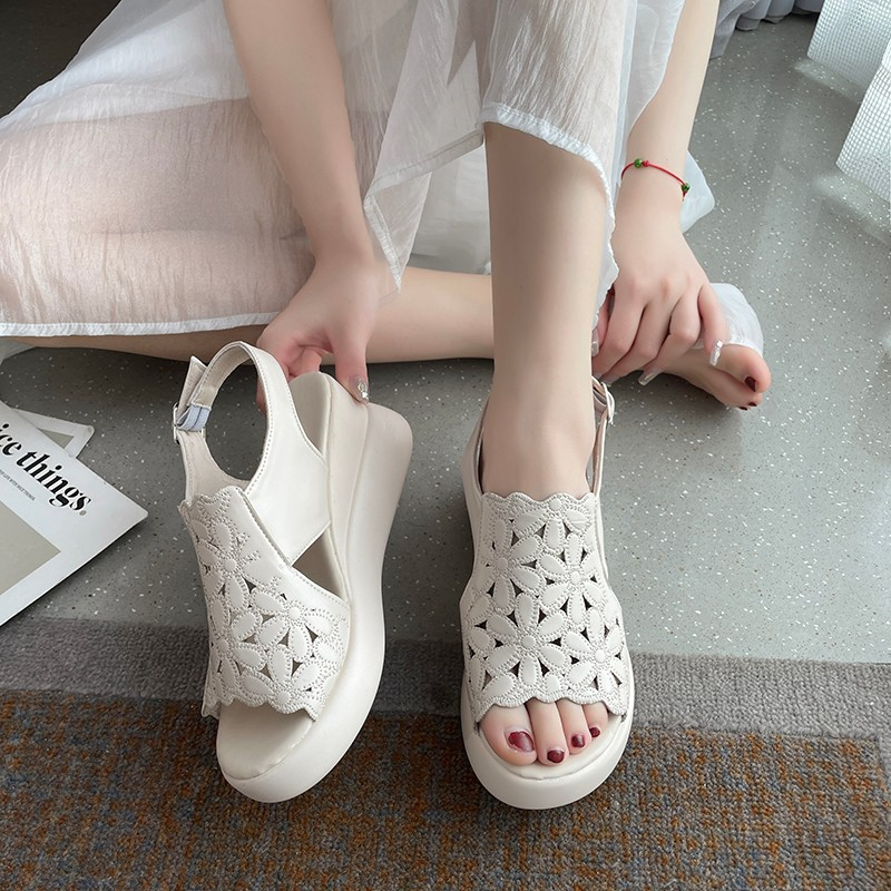 Sepatu Platform Wedge Wanita M - Women Fashion Korean ulasan dan harga