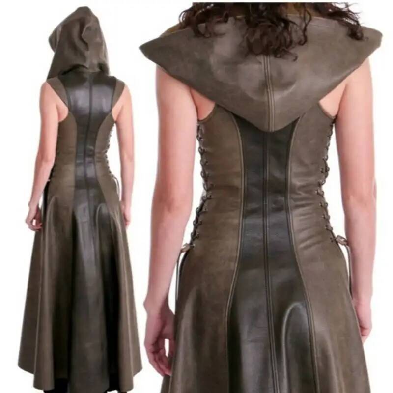 Gaun Panjang Kulit Model Tali  - Women Queen Fashion ulasan dan harga