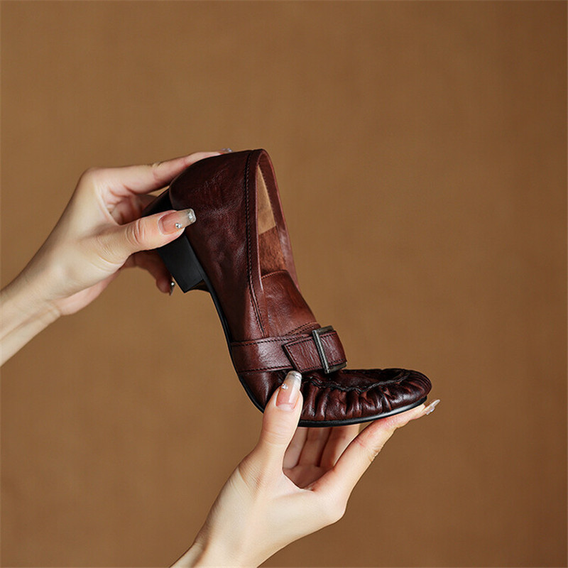 Sepatu ujung bulat berlipat mo - Women'S Fashion Day ulasan dan harga