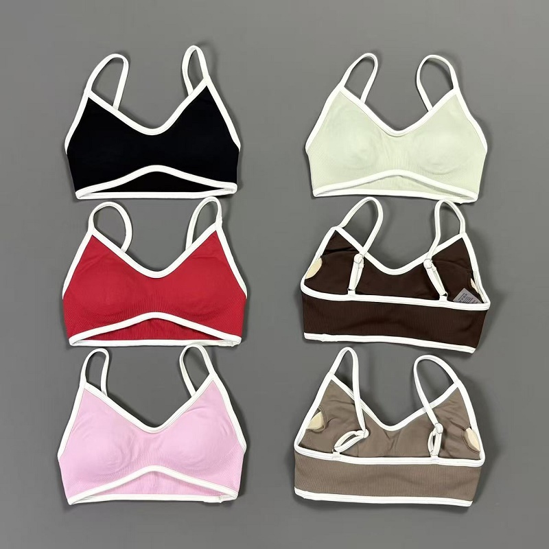 Bra Yoga Wanita Contrastline V - Bra Top Seamless ulasan dan harga