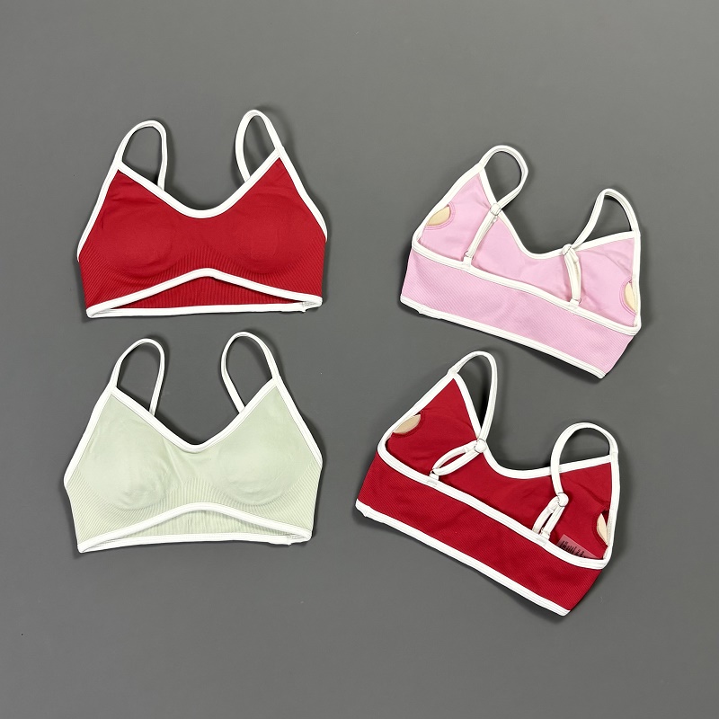 Bra Yoga Wanita Contrastline V - Bra Top Seamless ulasan dan harga