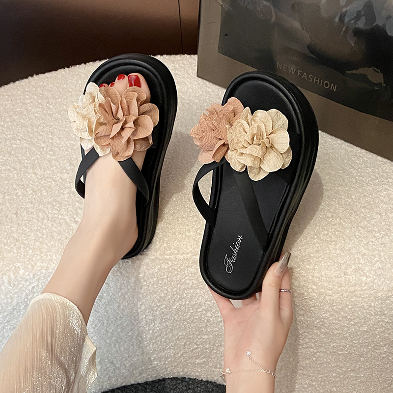 Sandal Platform Bunga Dua Warn - Women Fashion Korean ulasan dan harga