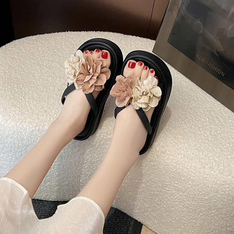 Sandal Platform Bunga Dua Warn - Women Fashion Korean ulasan dan harga