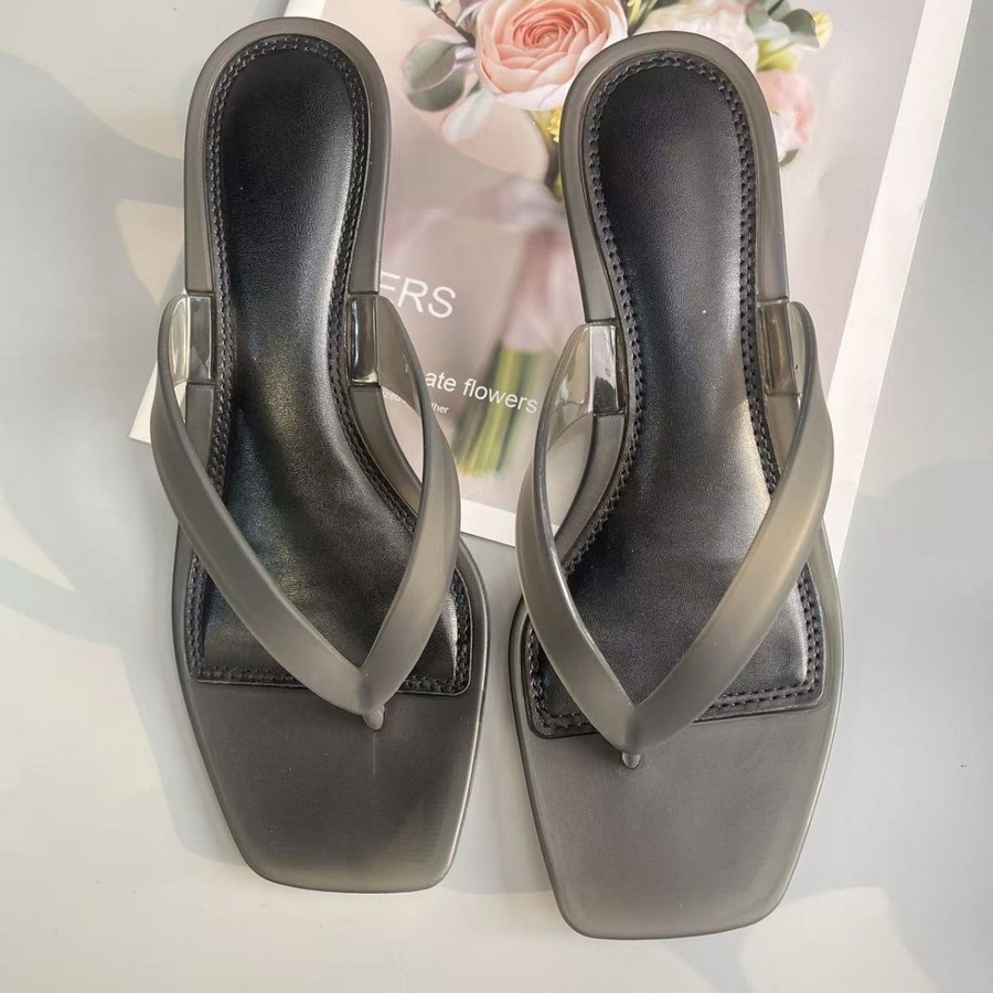 Sandal Thong PVC Hijau Zaitun  - Women Fashion Korean ulasan dan harga