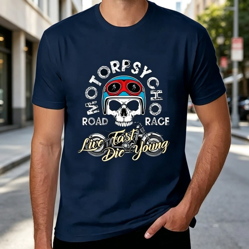 Kaos T-Shirt Tengkorak Biker M - Women Fashion Quotes ulasan dan harga