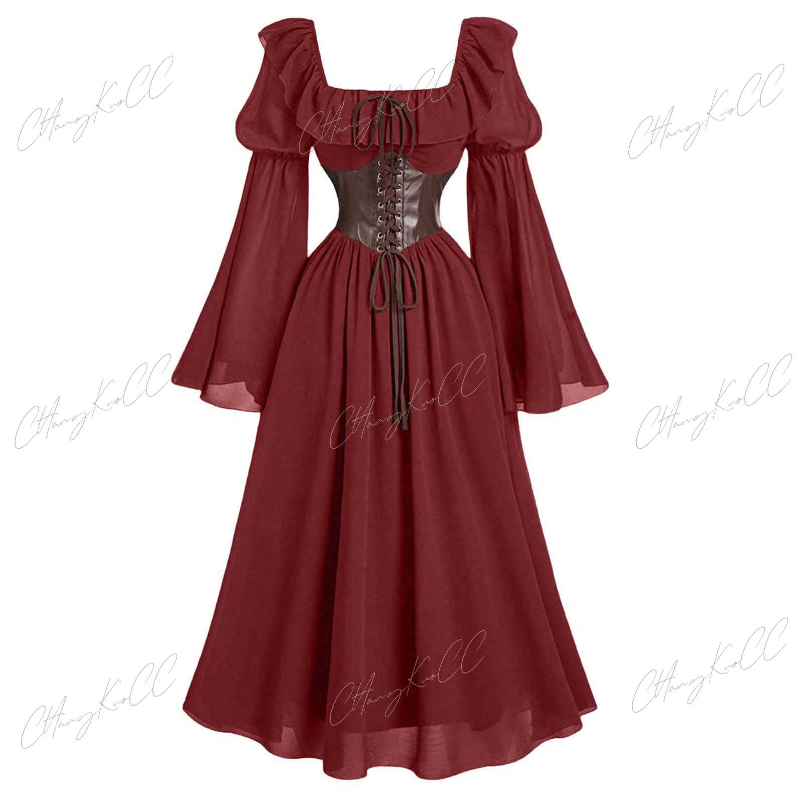 Gaun Wanita Lengan Panjang Mod - Women'S Fashion Renaissance Period ulasan dan harga