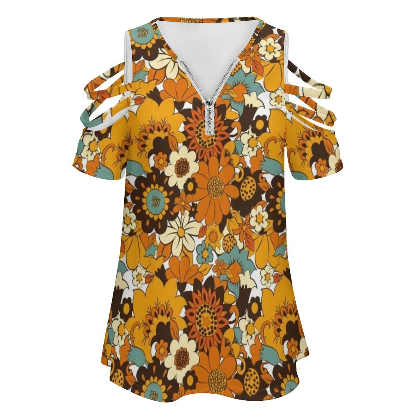 70S 60S Retro Bunga Daya, Pola - Women'S Fashion Of The 70S ulasan dan harga