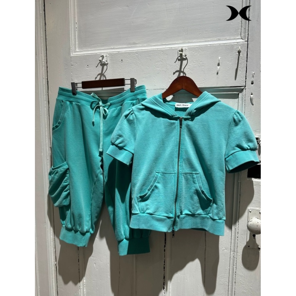 Setelan jaket hoodie pendek be - Women Fashion Korean ulasan dan harga