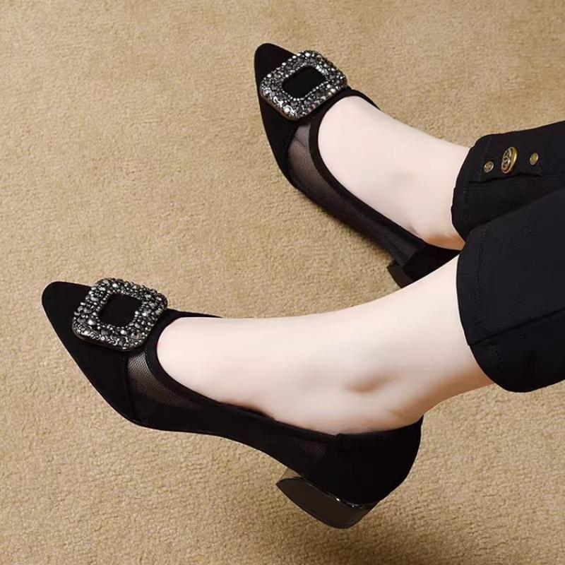 Sepatu Pumps Hak Blok Berujung - Women'S Fashion Day ulasan dan harga