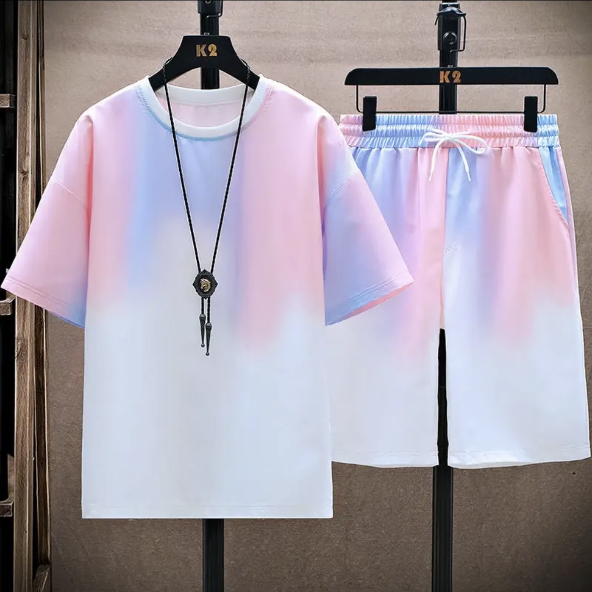 Setelan sutra es musim panas t - Women Fashion Korean ulasan dan harga