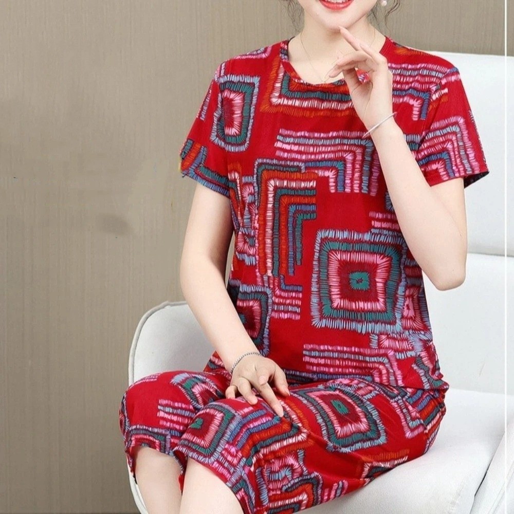 Setelan Kaos Ukuran Besar untu - Women'S Fashion Pajamas ulasan dan harga